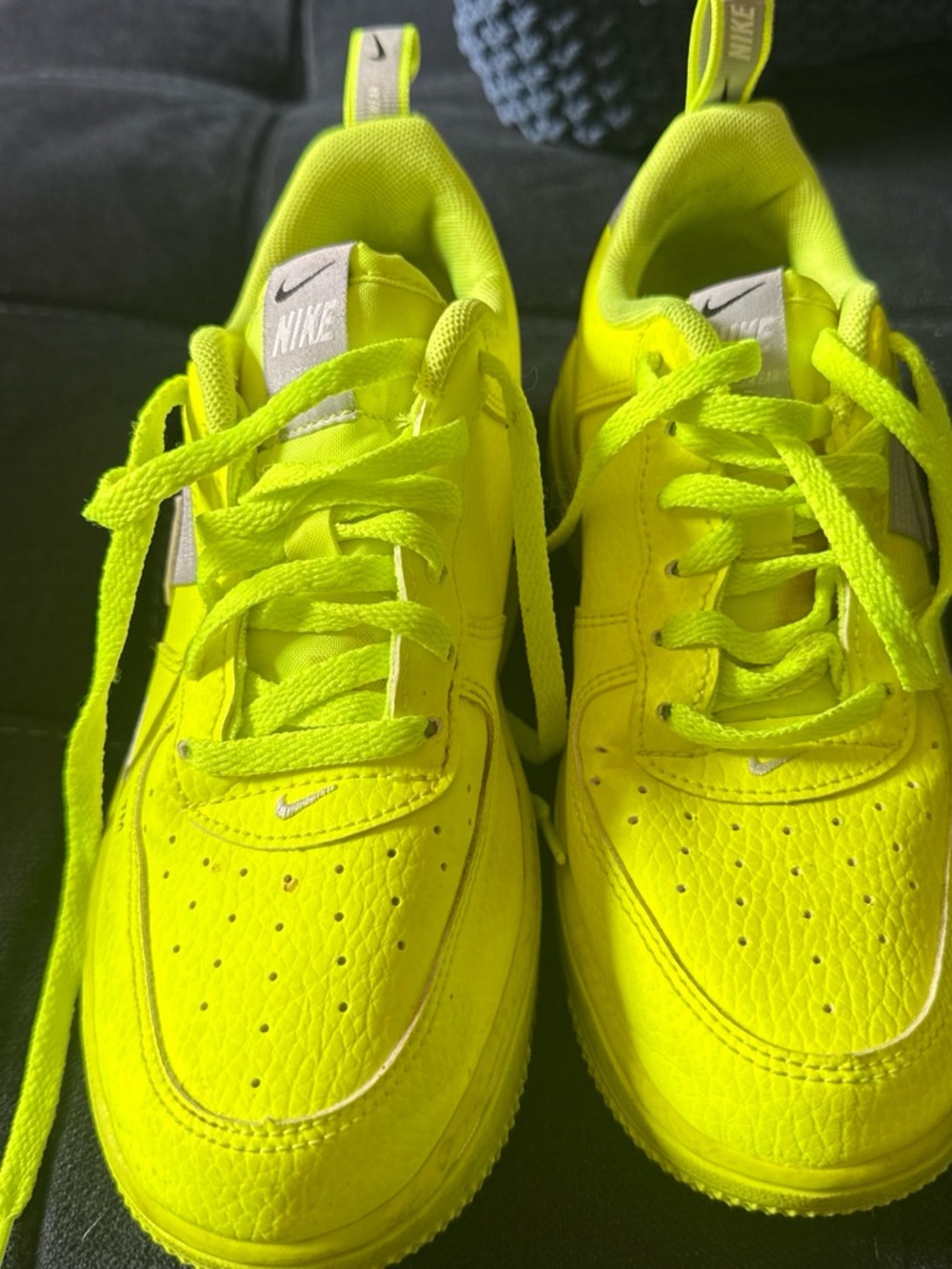 Nike Kids Neon Yellow Low-Top Sneakers